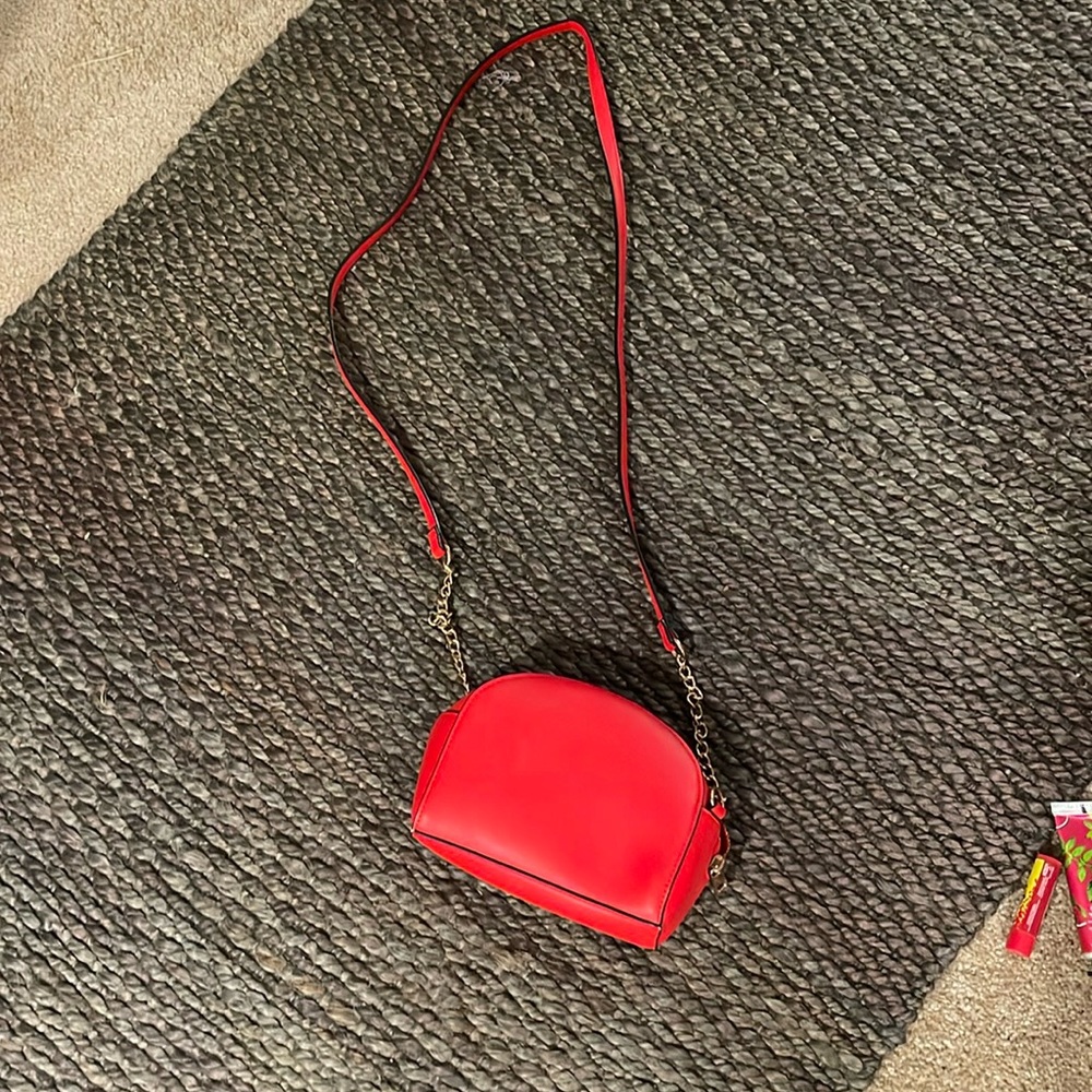 Womens or girls faux leather red valentines purse